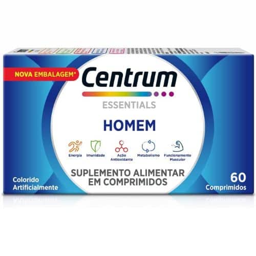 Centrum Essentials Homem Multivitamínico de A a Z, Suplemento Alimentar, 60 comprimidos 