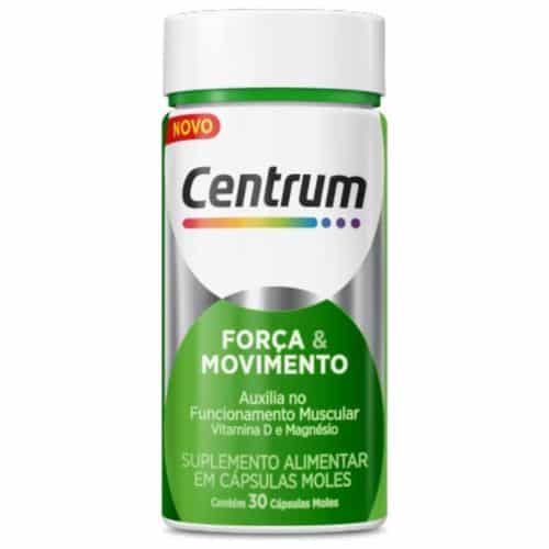 Centrum Força e Movimento Suplemento Alimentar com Vitamina C, D e Magnésio para Ossos e Músculos, 30 cápsulas