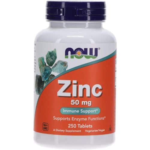Gluconato de Zinco 50 mg Now Foods 250 Tabletes