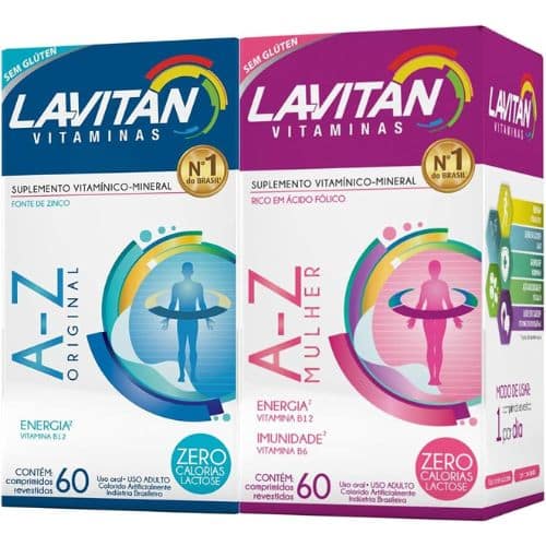 Suplemento Lavitan A-Z Homem E Mulher 60 Caps Cada Original