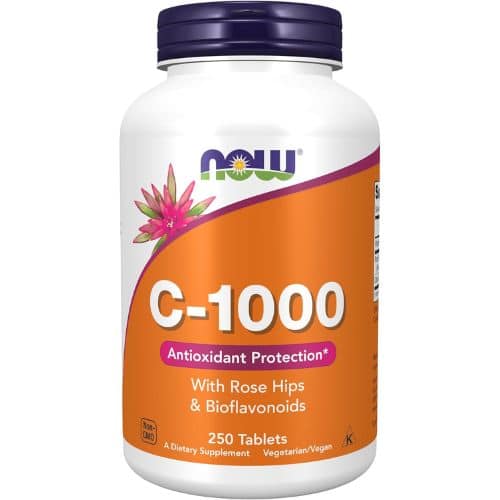 Vitamina C 1000 C/Rose Hips e Bioflavonóides (250 TABS) Now Foods